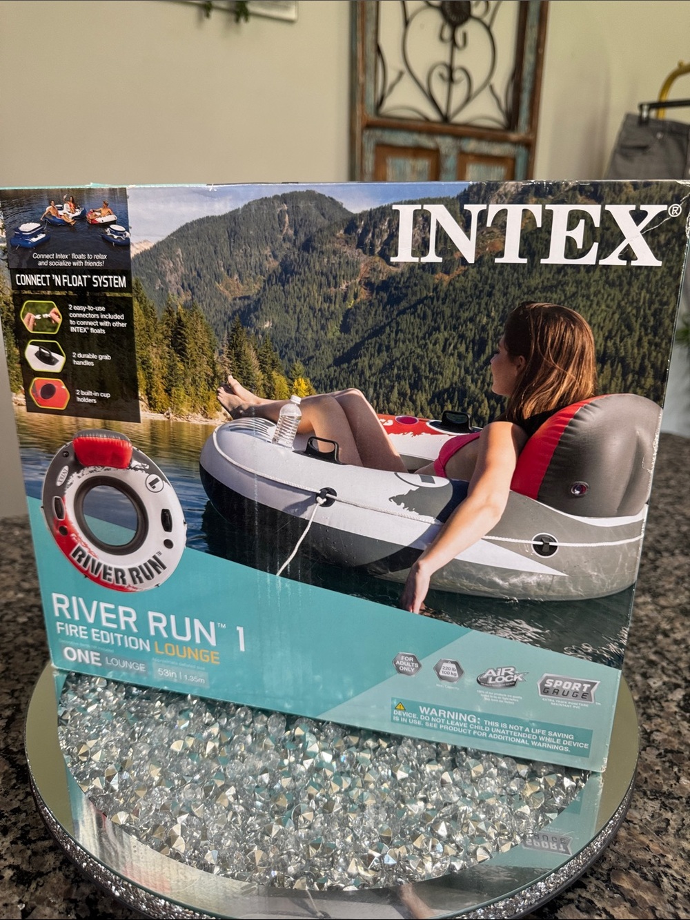 Intex River Run Swim Lounge – Red and White NEW